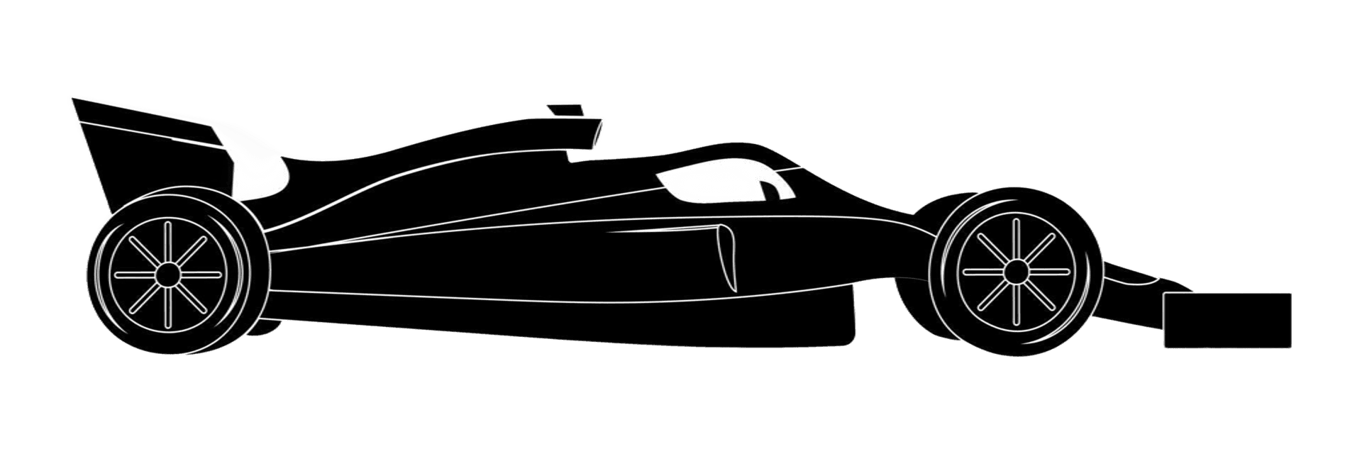 Formula 1 car side profile